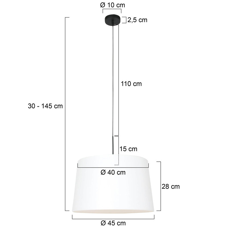 Duric 1 - Light Black Single Pendant