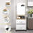 Mini Fridge Stand with Storage, 3-Tier Refrigerator Riser with Fabric Drawers, Rolling Steel Frame