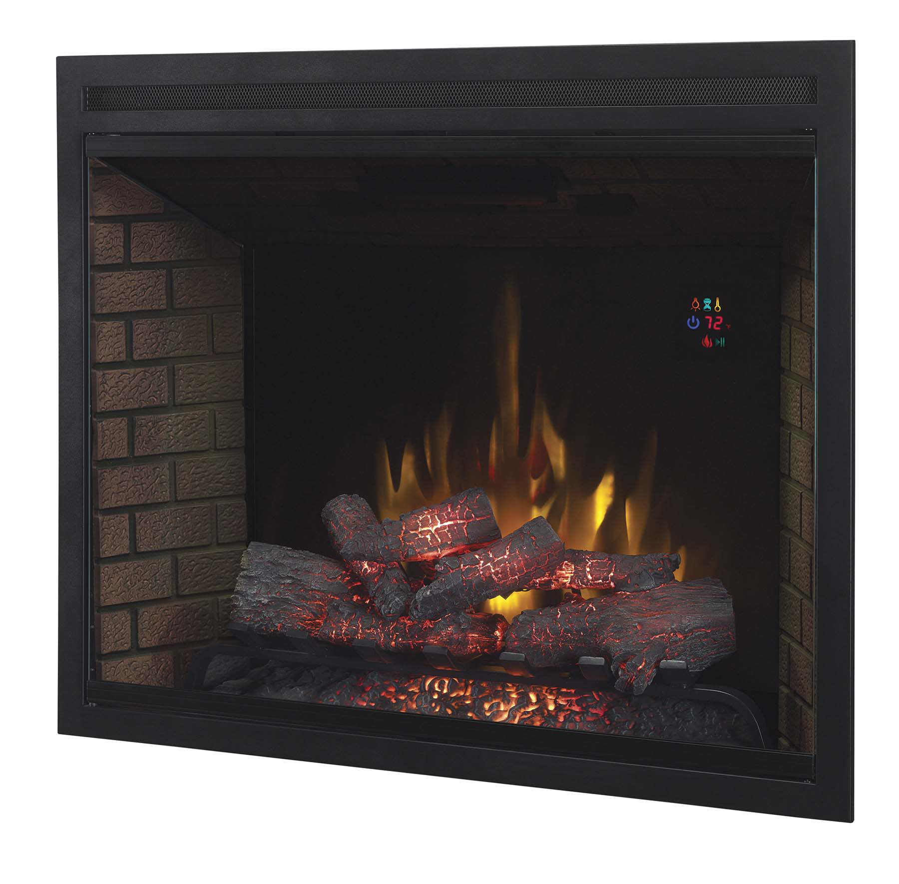 Duraflame Insert de cheminée électrique mural encastré traditionnel à