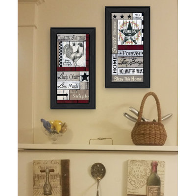 Family Wisdom Framed Wall Art for Living Room, Home Wall Décor by Linda Spivey