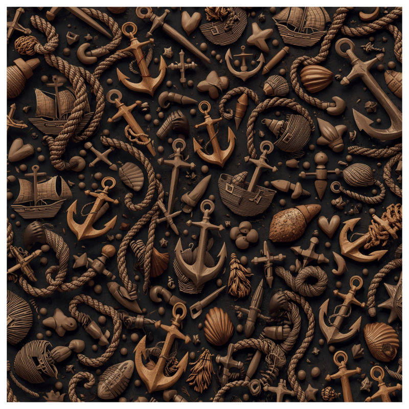 Housses de couette Nautical Anchors Ropes, Lit simple