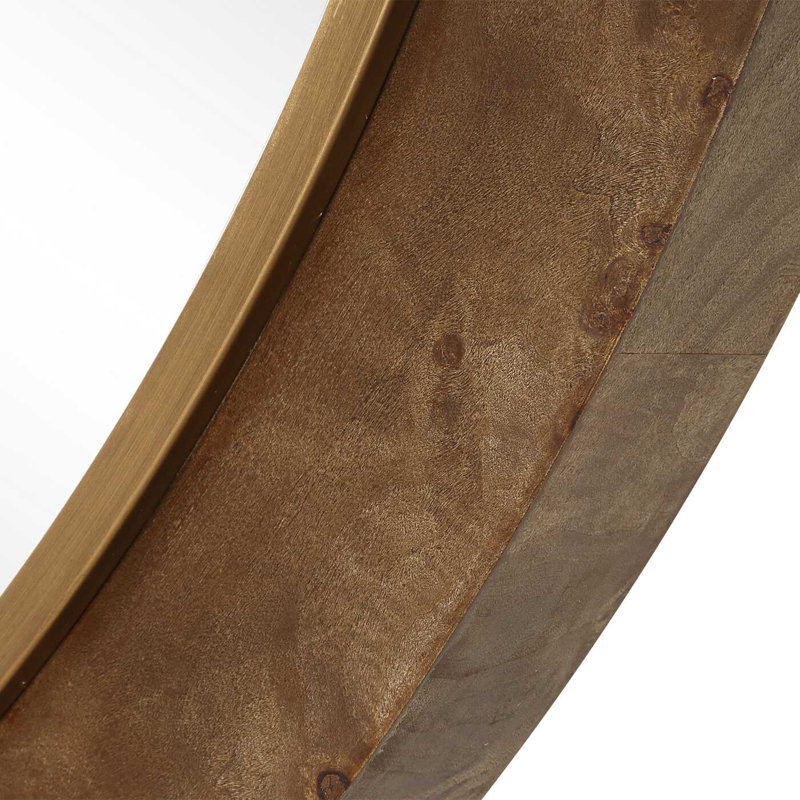 Uttermost Cleveland Round Burl Wood Mirror