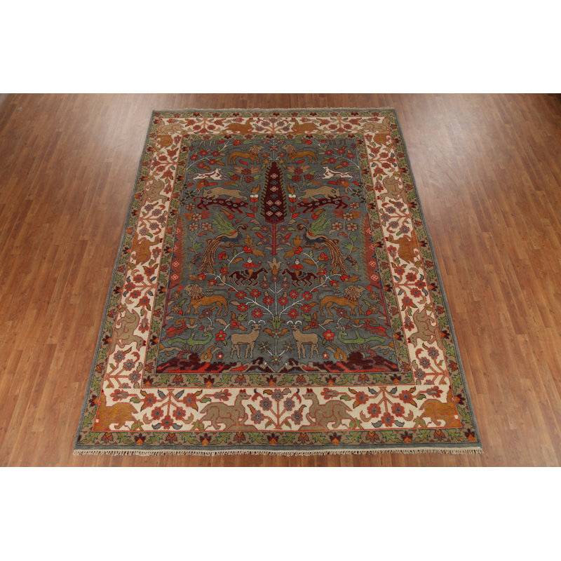 Tapis de chasse indien à motif de ziegler 9 x 12