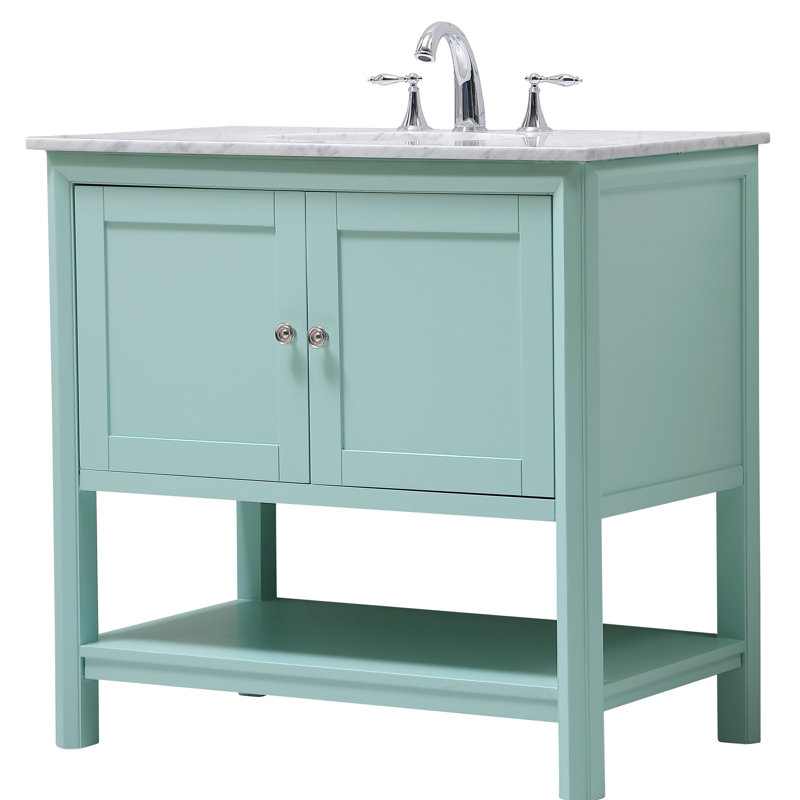 Ensemble de meuble-lavabo simple 36 po Newsoms, Vert menthe