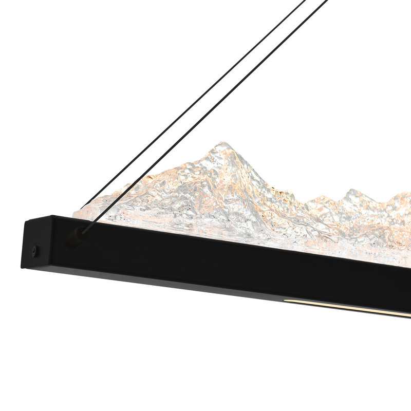 62'' Black LED Island/Pool Table Light – Color Selectable (3000K/4000K/5000K) – Integrated LED – BACL Certified – Ideal for Kitchen Islands, Dining Rooms, or Game Rooms
