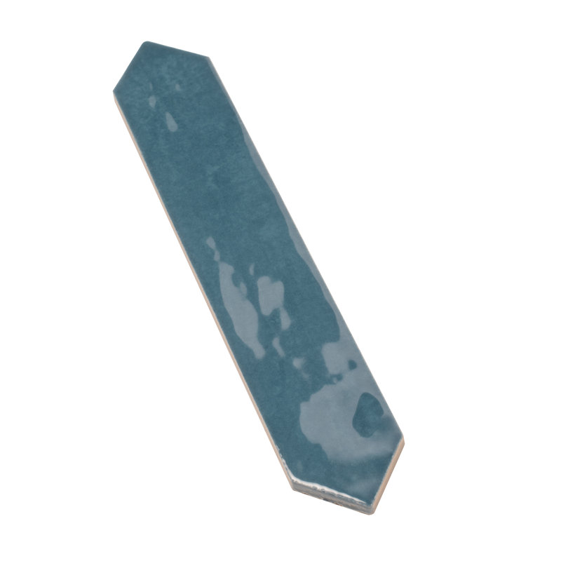 Festa 1.7'' W x 9.6'' L Ceramic Singular Tile, Teal Blue
