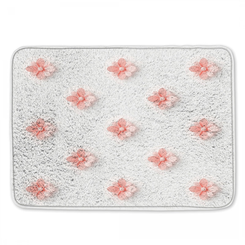 Tapis de bain Pink Cherry Blossom, L 24 po x L 17 po