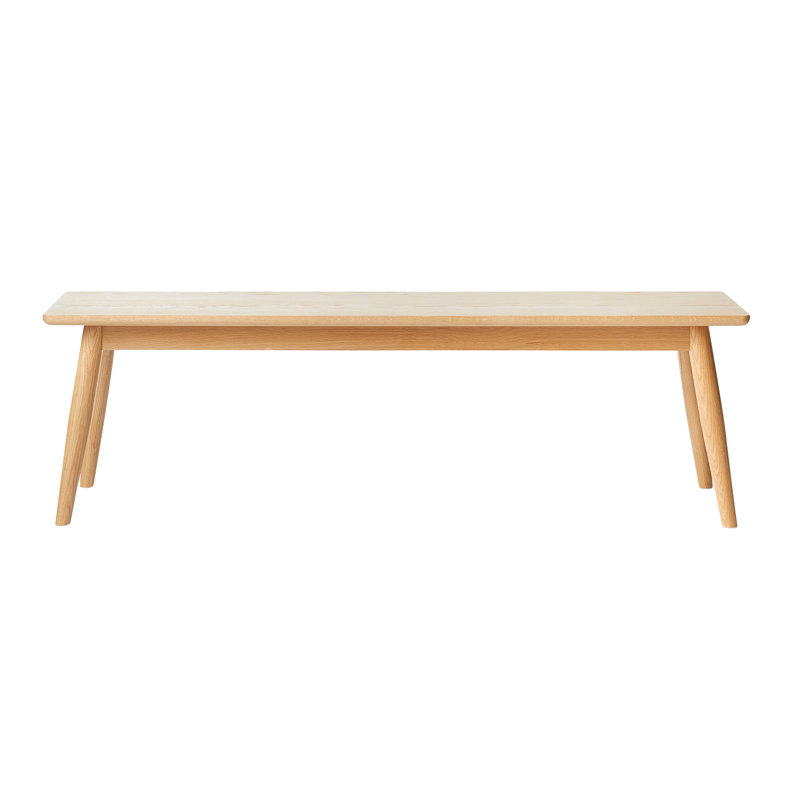Plessis Solid Wood Bench, Natural Oak