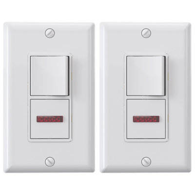 Tamper Resistant 1800 W Single Pole Rotating Rocker Light Switch with USB Port