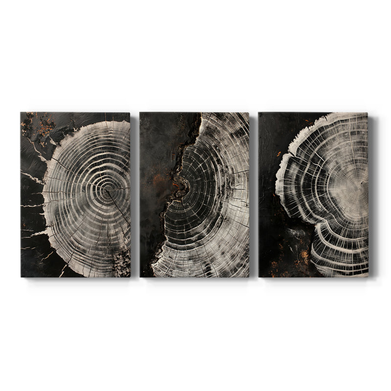 ABSTRACT Series CXC III - Toile tendue sur mesure - 3 pièces, H 18 po x l 36 po