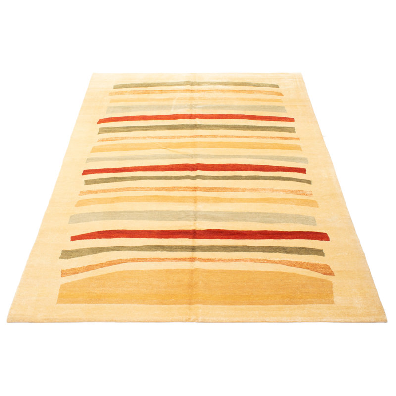 Tapis beige Finie Peshawar Ziegler 6 pi 1 po x 8 pi 10 po
