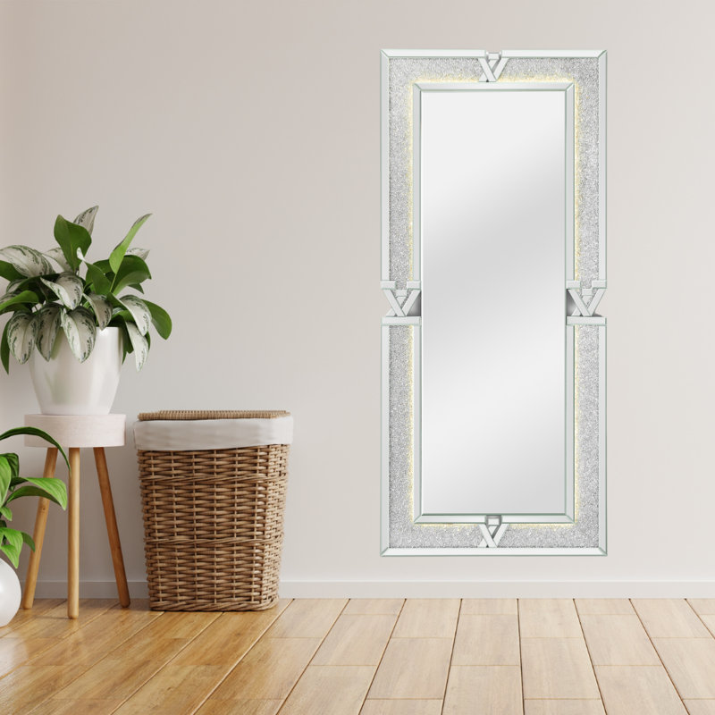 Floor Mirror 72" Rectangular With 3 Colour LED changing light