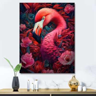 «Tropical Flamingo Grace IV», reproduction sur toile