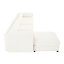 Canapé modulaire en chenille blanc 4 avec rangement - siège cylindrique confortable et ergonomique-1384665024
