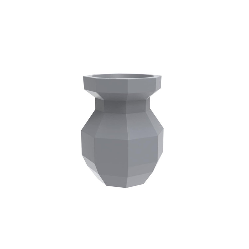 Origami - Yuri Planter, Gray, 31.5" H x 20.75" W x 20.75" D