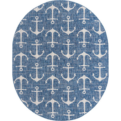 Tapis d'extérieur Ayton couleur mer