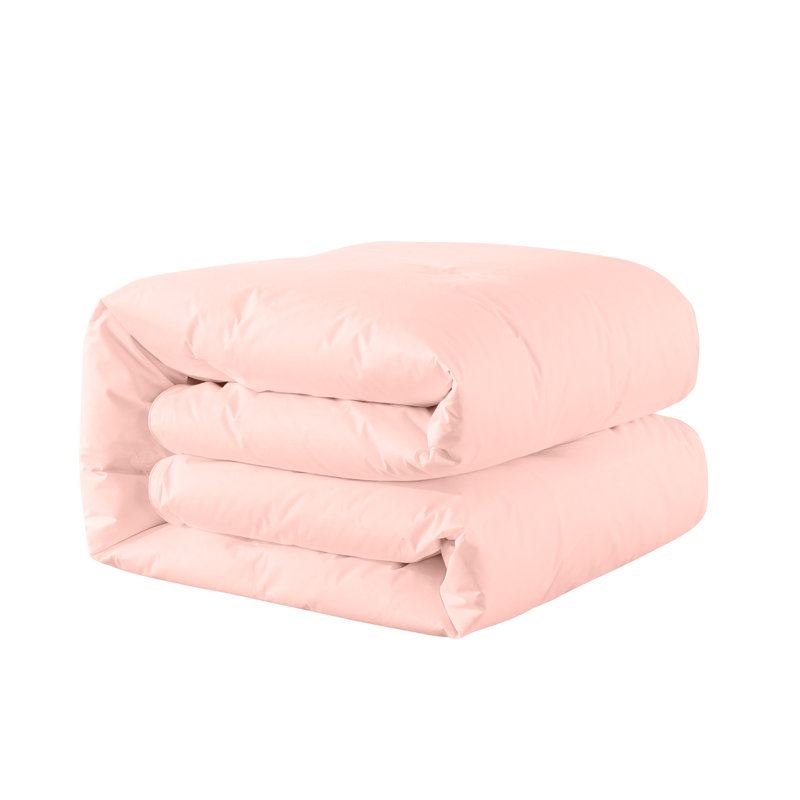 Button Stitch Down Alternative Comforter Polyester Ring Stitch Comforter, Blush, King Comforter