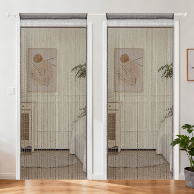 2 pièces 39 x 78 pouces rideaux de rideaux décoratifs de porte à rideaux