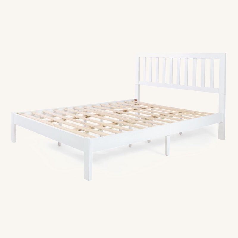 Grand lit plateforme stella, Blanc