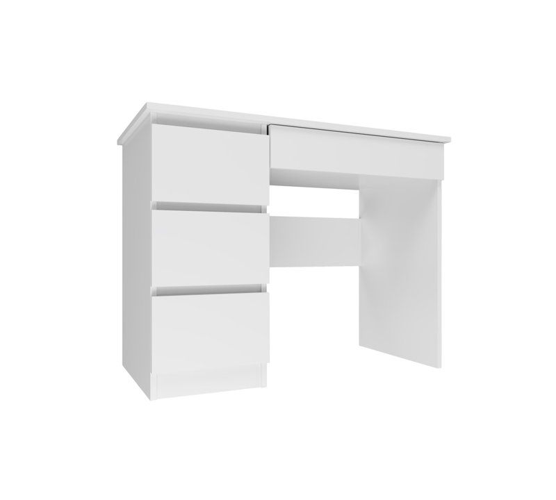 Eufelia Computer Desk, White, Left
