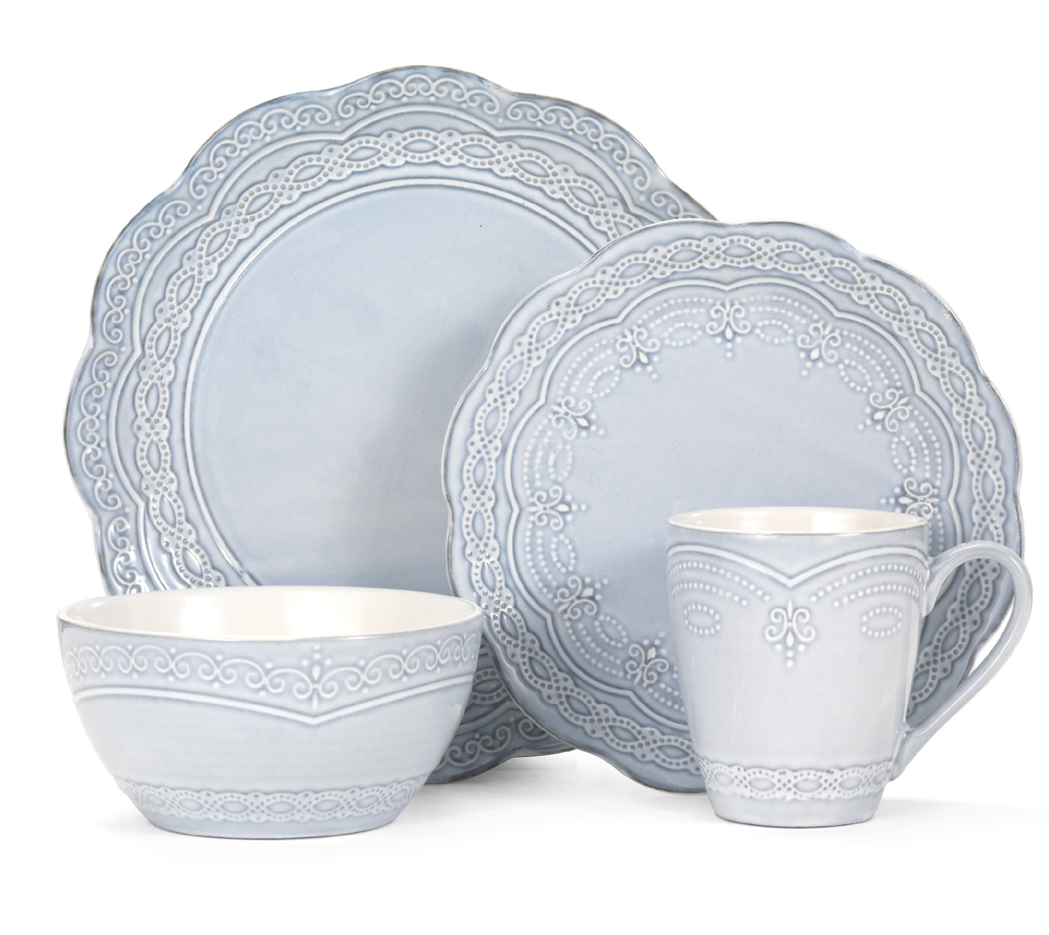 Pfaltzgraff Everyday Serephina 16-Piece Stoneware Dinnerware Set, Service for 4 & Reviews | Wayfair