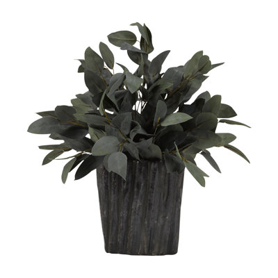 Faux Eucalyptus Plant in Ceramic Planter