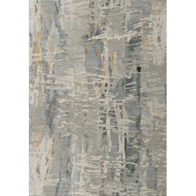 Melange Wool Abstract Area Rug