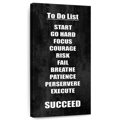 To Do List On Black