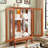 Curio Cabinet With 2 Tempered Glass Doors, Adjustable Shelves And Led Light-220826640
