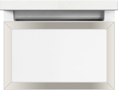 Base de meuble-lavabo simple avec cadre 12,13 po Profile, Tiroir complet, Oui, Océan / nickel poli