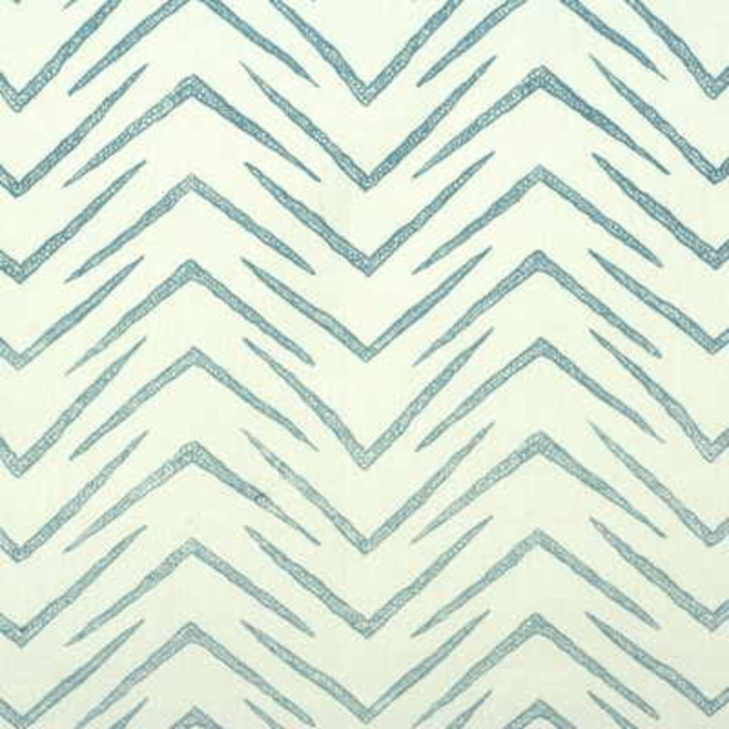 Herringbone Fabric, White/Sky