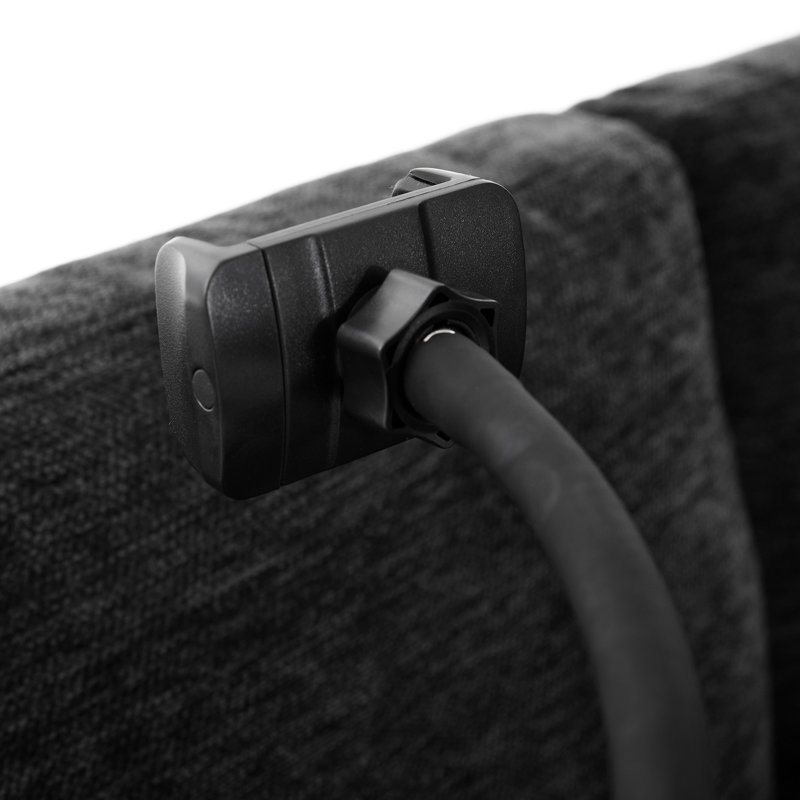 85.4" Sectional With Reconfigurable Design, Movable , Ports, Phone Holder, And Chenille Fabric In Black Modern Modular U - Shaped Couch Charging, Soft Upholstery For Living Room