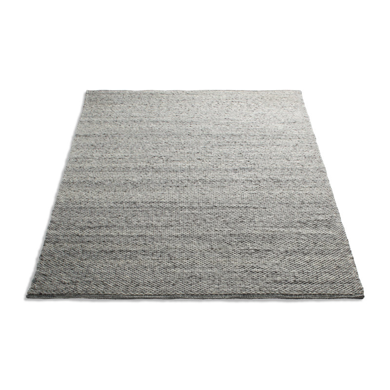 Sinder Wool Area Rug in Gray, Rectangle 8' x 10'