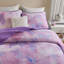 Ensembles de literie modernes, courtepointe à teinture en microfibre mauve pour une maison confortable