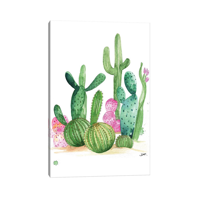 Cactus 1 Piece Wrapped Canvas Painting, 30.48 cm H x 45.72 cm W