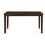 Ensemble de table de salle à manger en bois foncé 7 pièces et chaises d'appoint beige