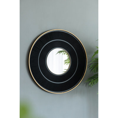 Neutral Colorway Gold Iron Framed 31.5X1.2X31.5" Mirror, Decorates Home Area Adds Flavor To Interior