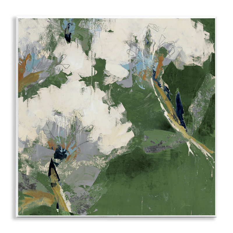 Art mural vert et blanc par Liz Jardine