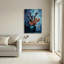 Ensemble de 1 tableau sur toile représentant un vase floral-130533414-130533415