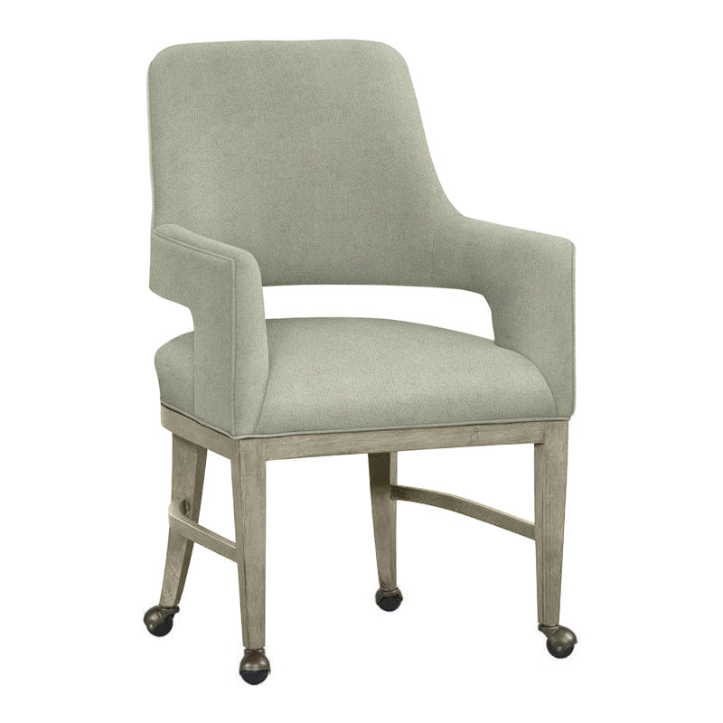Chaise avec accoudoirs Josie, Amande chamois, Parchemin 8794