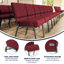 Chaise d'église polyvalente empilable en tissu 21 po Hercules Series-929078053-929078052