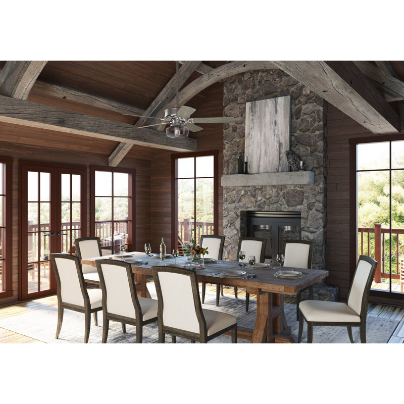 54" Panama Ceiling Fan And Handheld Remote, Gray