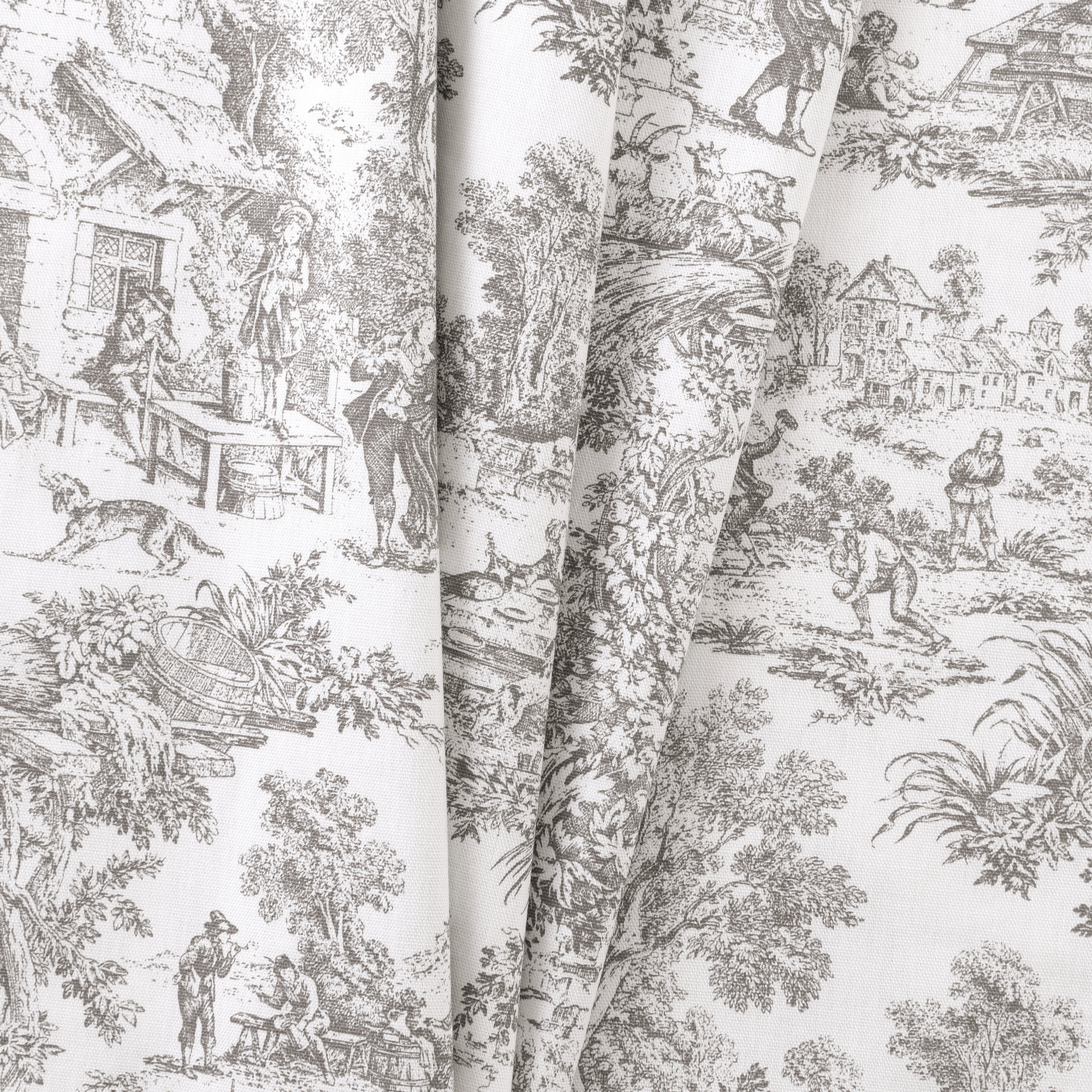 Amelie Cotton Shower Curtain, Gray