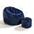 Compression 40"W Comfy Pumpkin Bean Bag Couch Sofa Chair,Modern Faux Fur Bean Bag Chair With Ottoman-1556800772