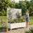 4 ft. H x 4 ft. W Metal Planter Box privacy screen Garden Bed with Trellis and Wheels - White-364995476
