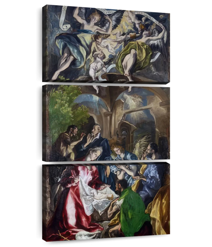 L'adoration des bergers, H 38 po x l 18 po