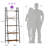 5-Tier Metal Ladder Bookcase with Lighting-2138595420