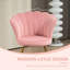 Velvet-Feel Lotus Petal Accent Chair --494687098