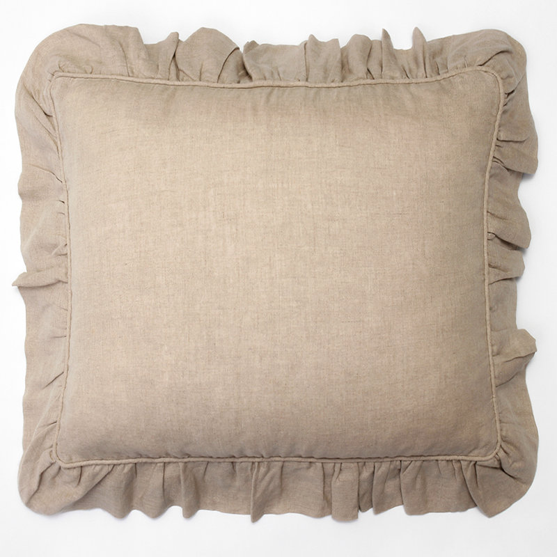 Banji Linen Blend Sham Set - Euro, Euro, Beige