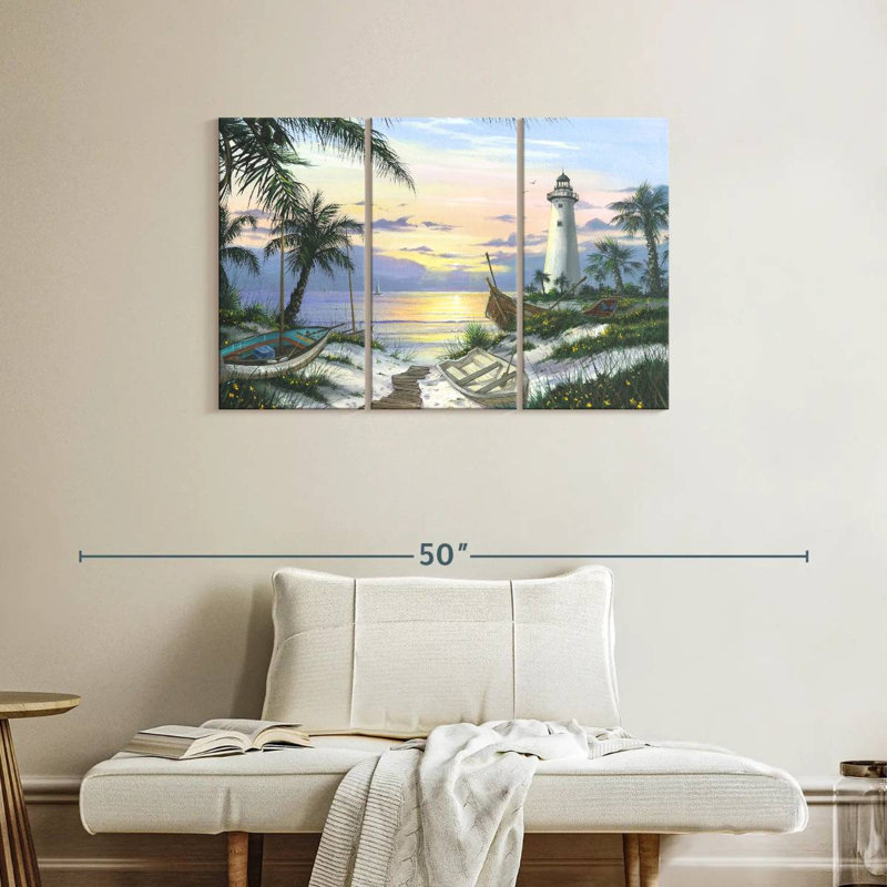 Gillard Lighthouse Landing Final, 24" H x 38" W